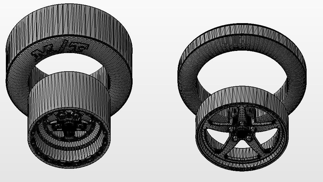 Set wheels KEIZER Full House for scale model of dragster 3D print model_9