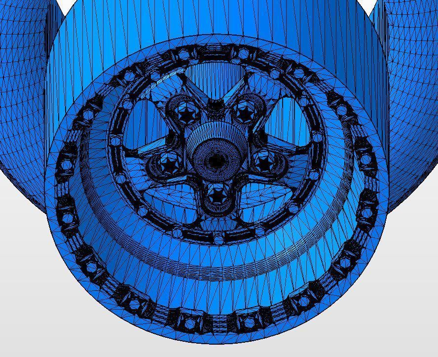 Set wheels KEIZER Full House for scale model of dragster 3D print model_11