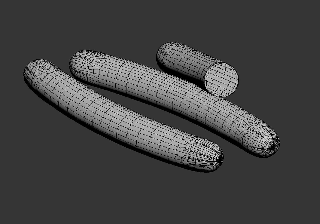 Sausages 3D model_4