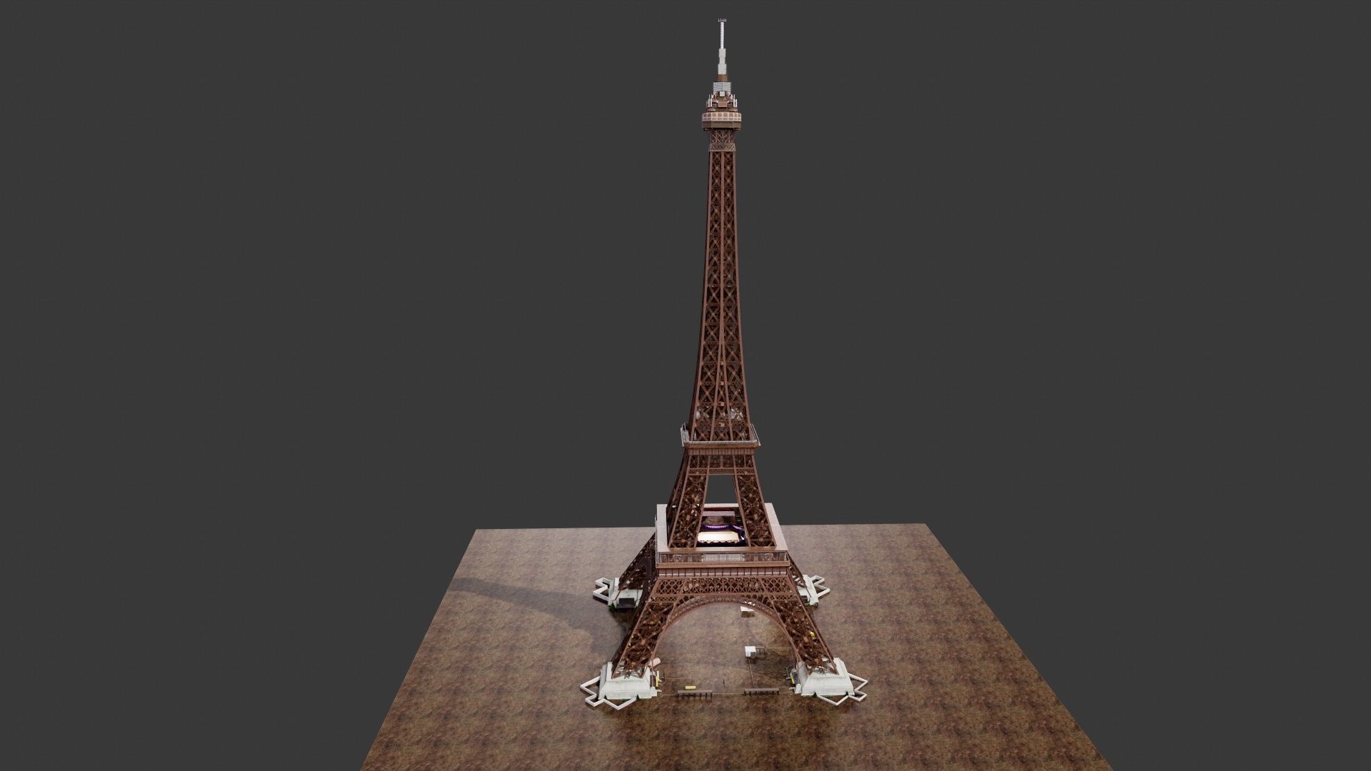Eiffel Tower Low-poly 3D model_1
