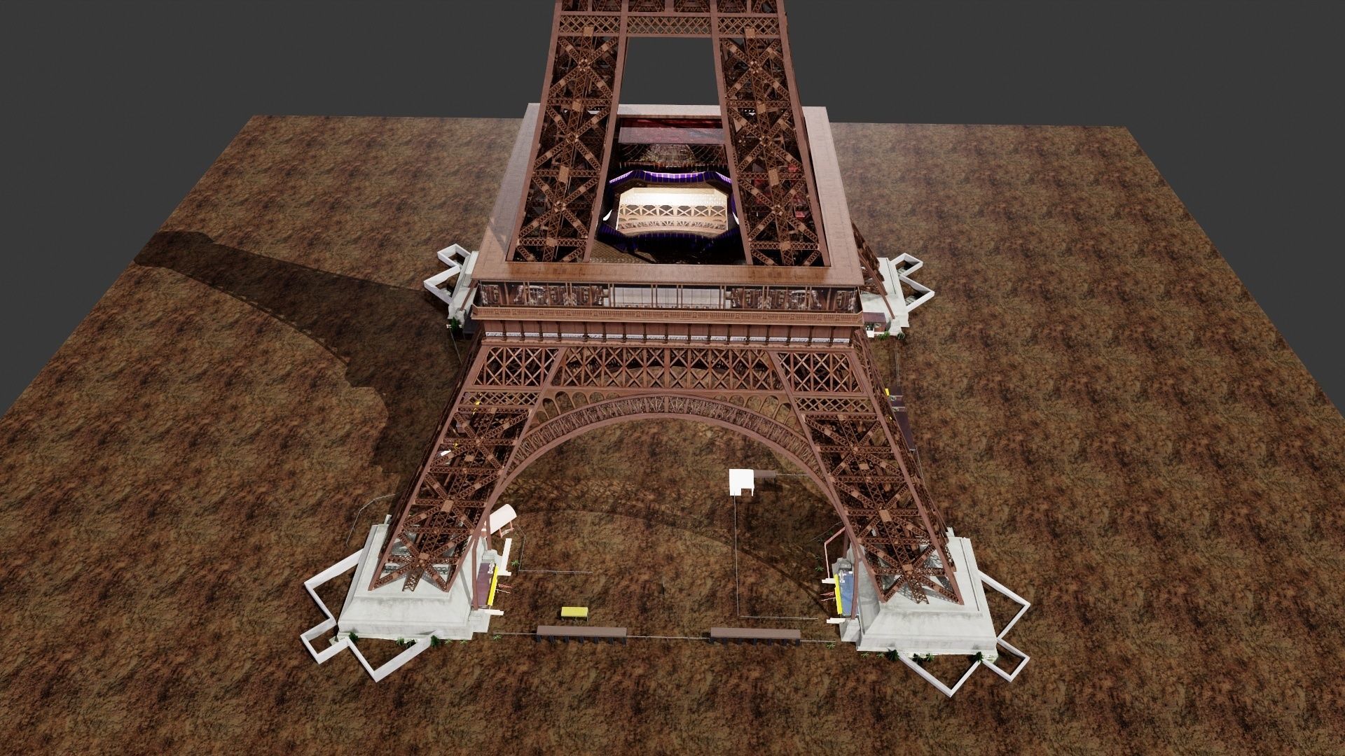 Eiffel Tower Low-poly 3D model_5