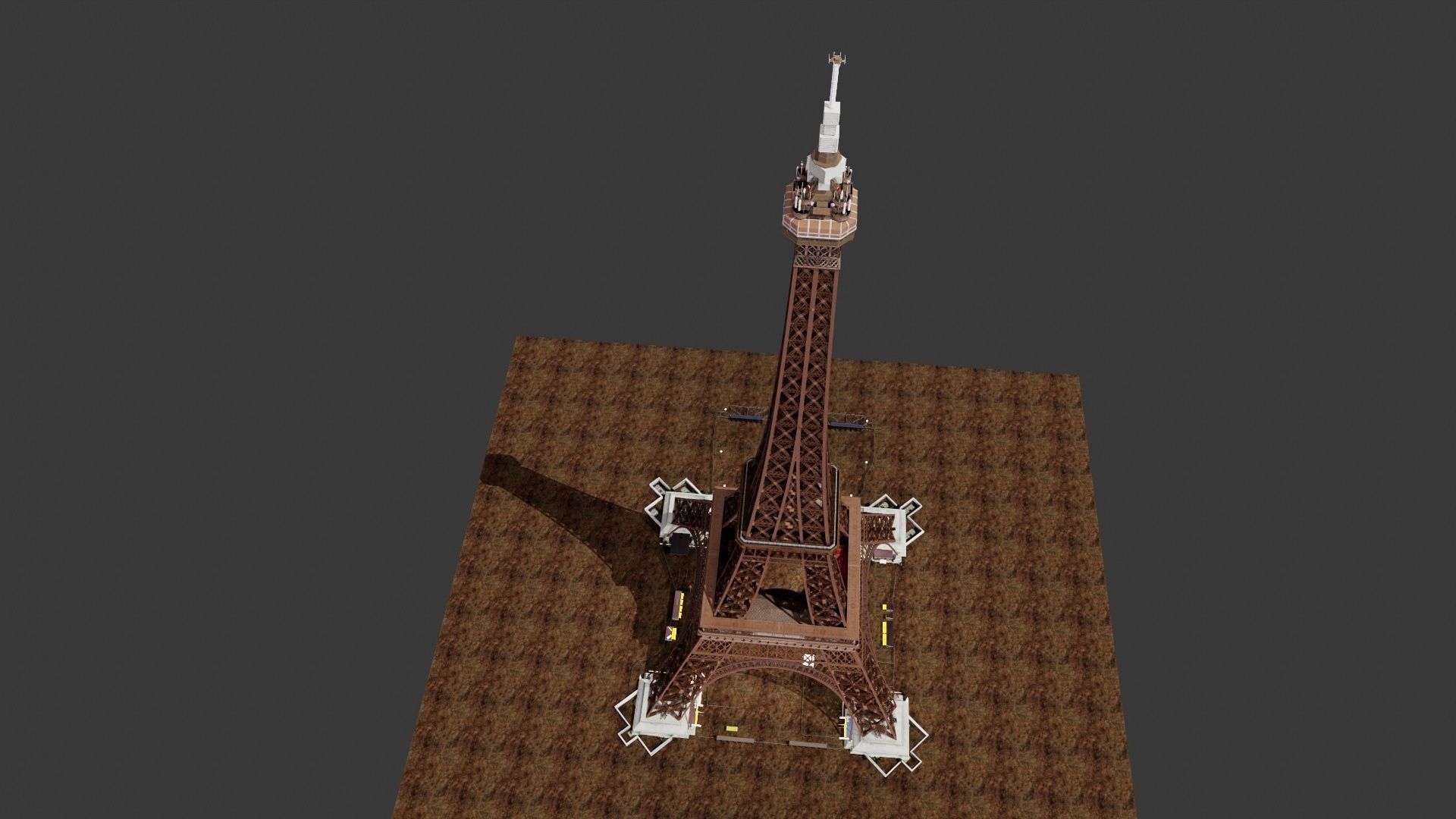 Eiffel Tower Low-poly 3D model_6