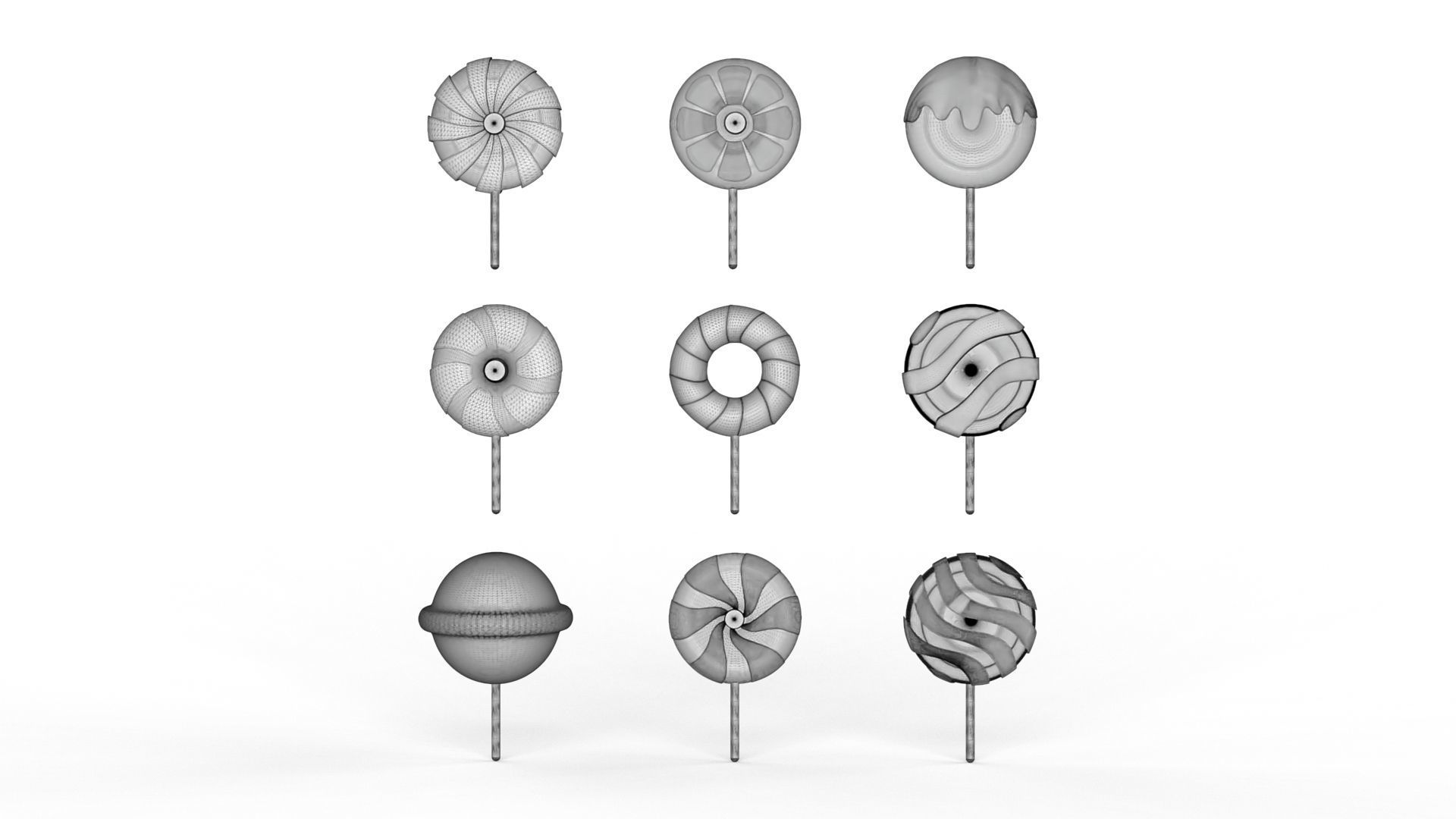 Candy Collection set of pins 1 3D model_8