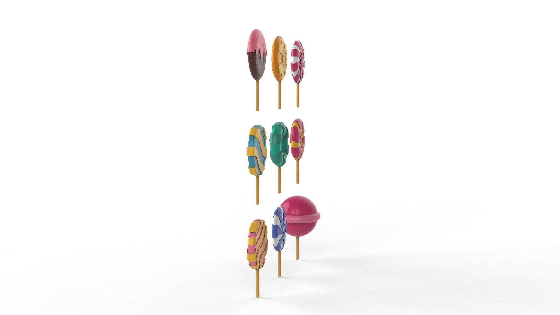 Candy Collection set of pins 1 3D model_6