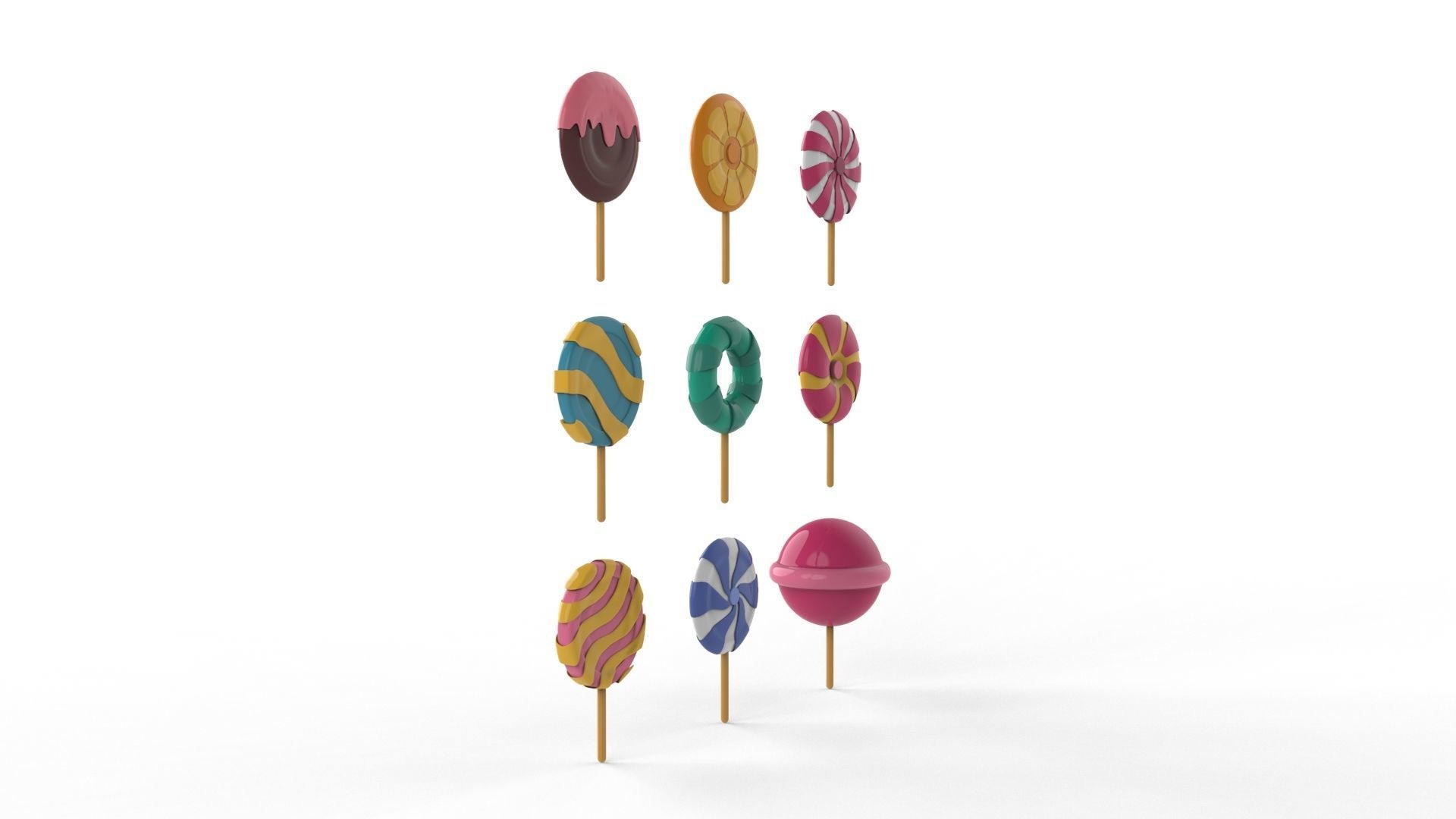 Candy Collection set of pins 1 3D model_9