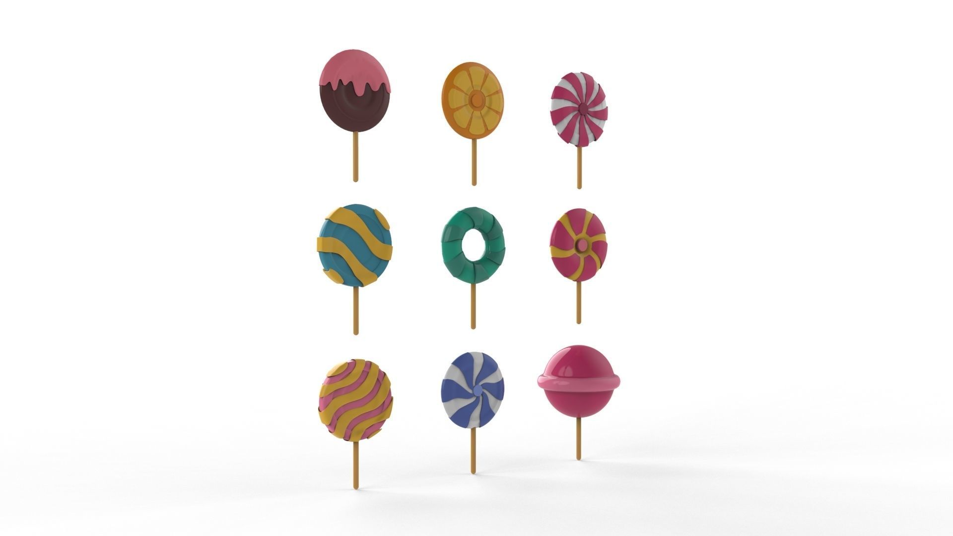 Candy Collection set of pins 1 3D model_10