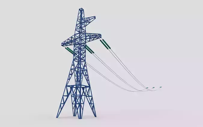 High Voltage Transmission Line Tower Tileable