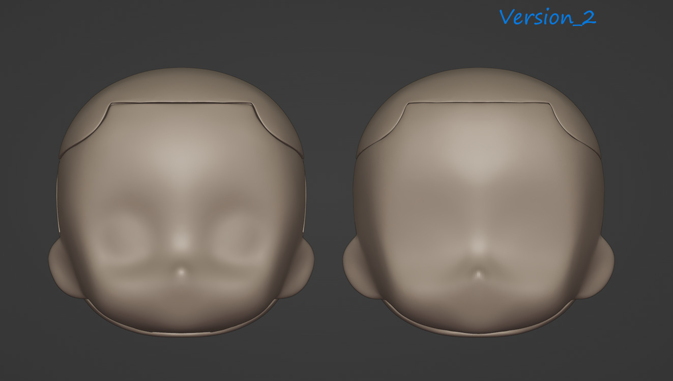 Nendoroid head  3D print model_3