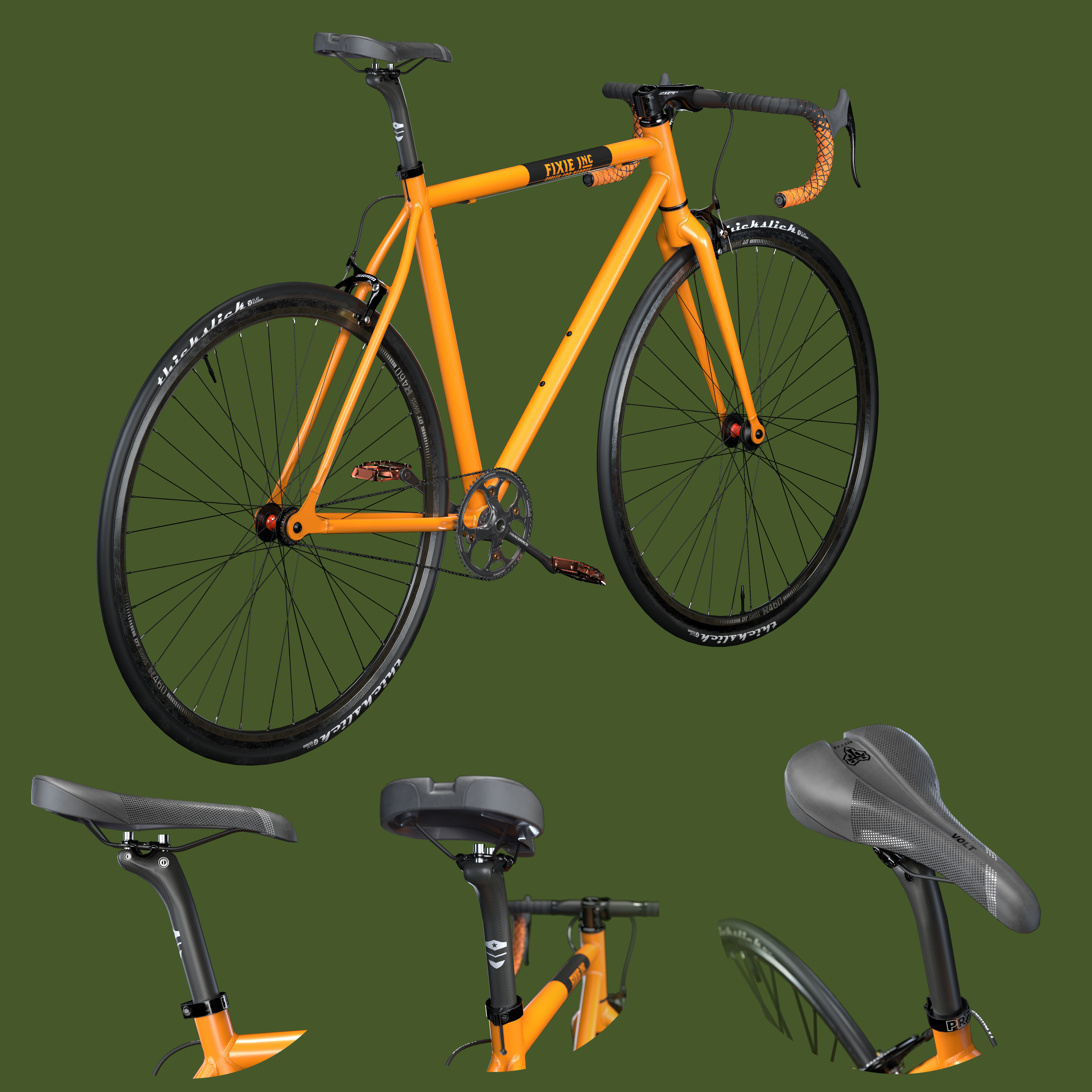 Fixed bike 3D model_3