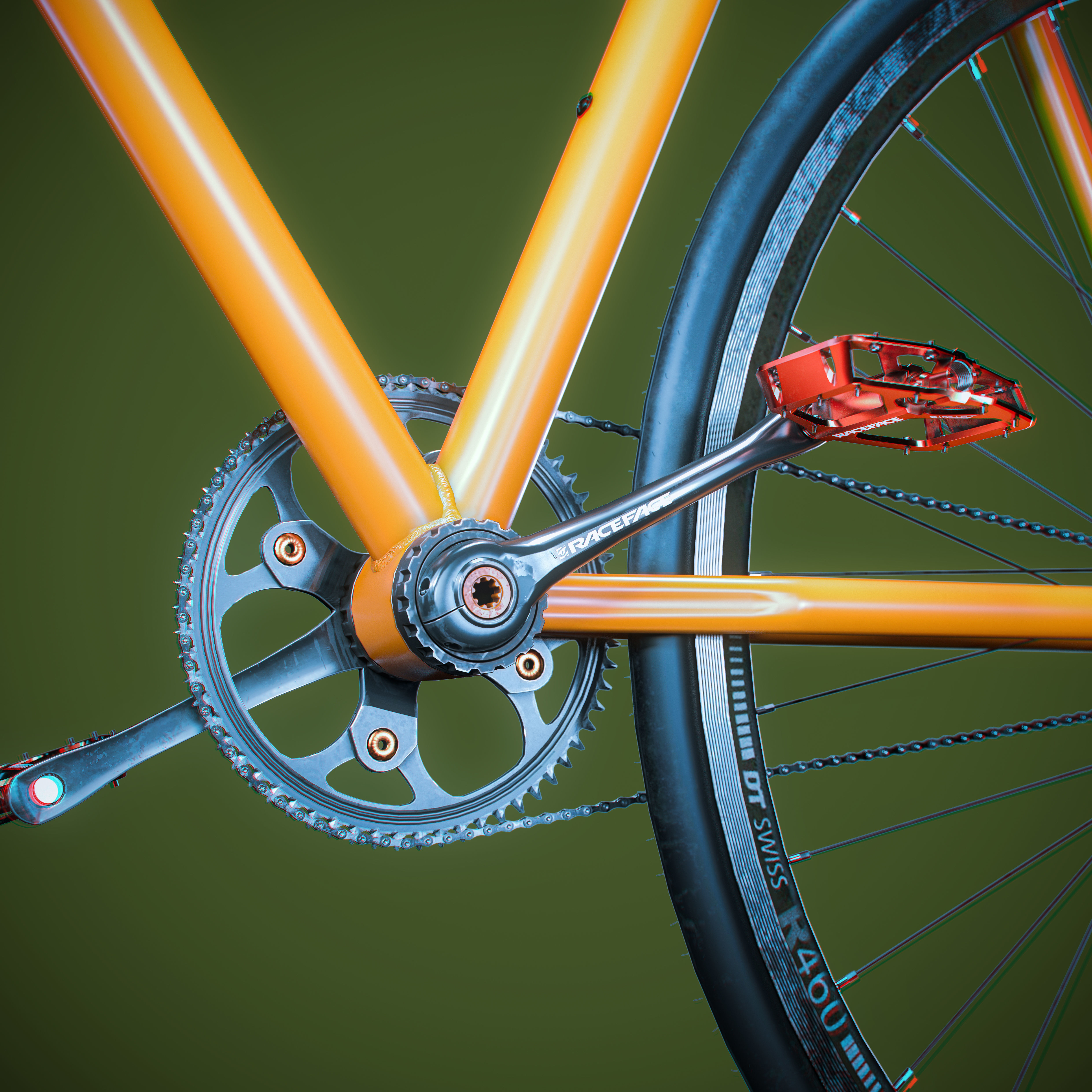 Fixed bike 3D model_9