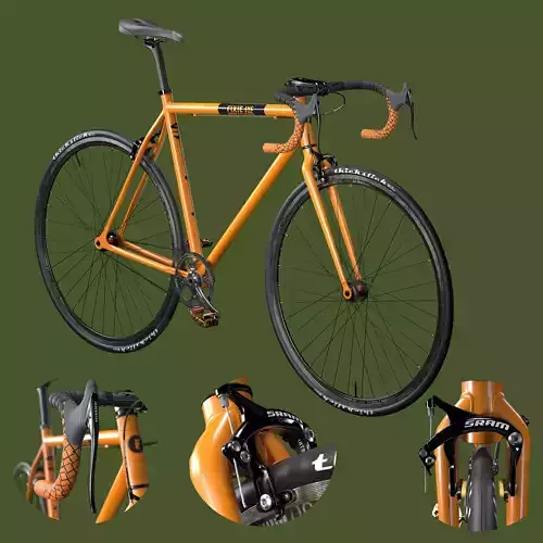 Fixed bike 3D model