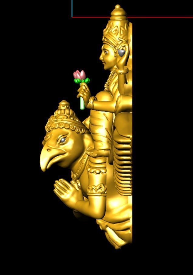 garuda pendent 3D print model 3D print model_3