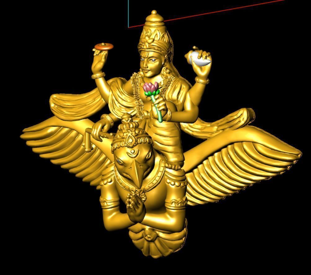 garuda pendent 3D print model 3D print model_4