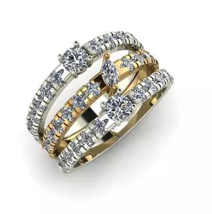 9 ring 3D print model_0