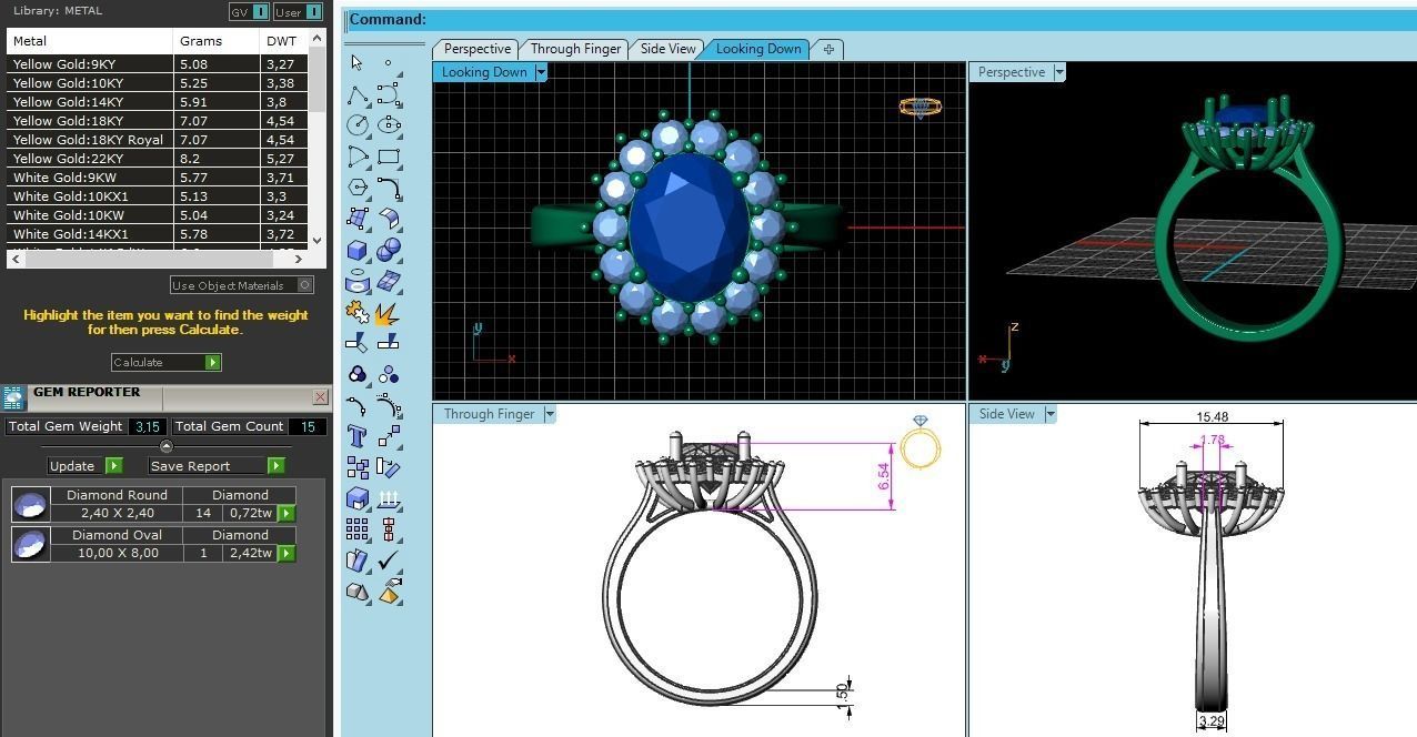 6 ring 3D print model_1