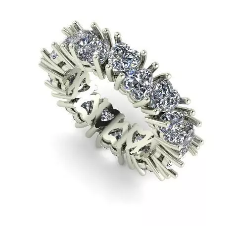 5 heart ring 3D print model_0