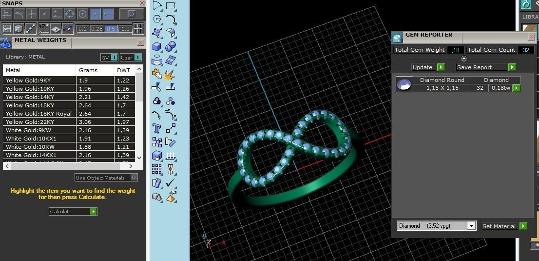 4 ring 3D print model_3