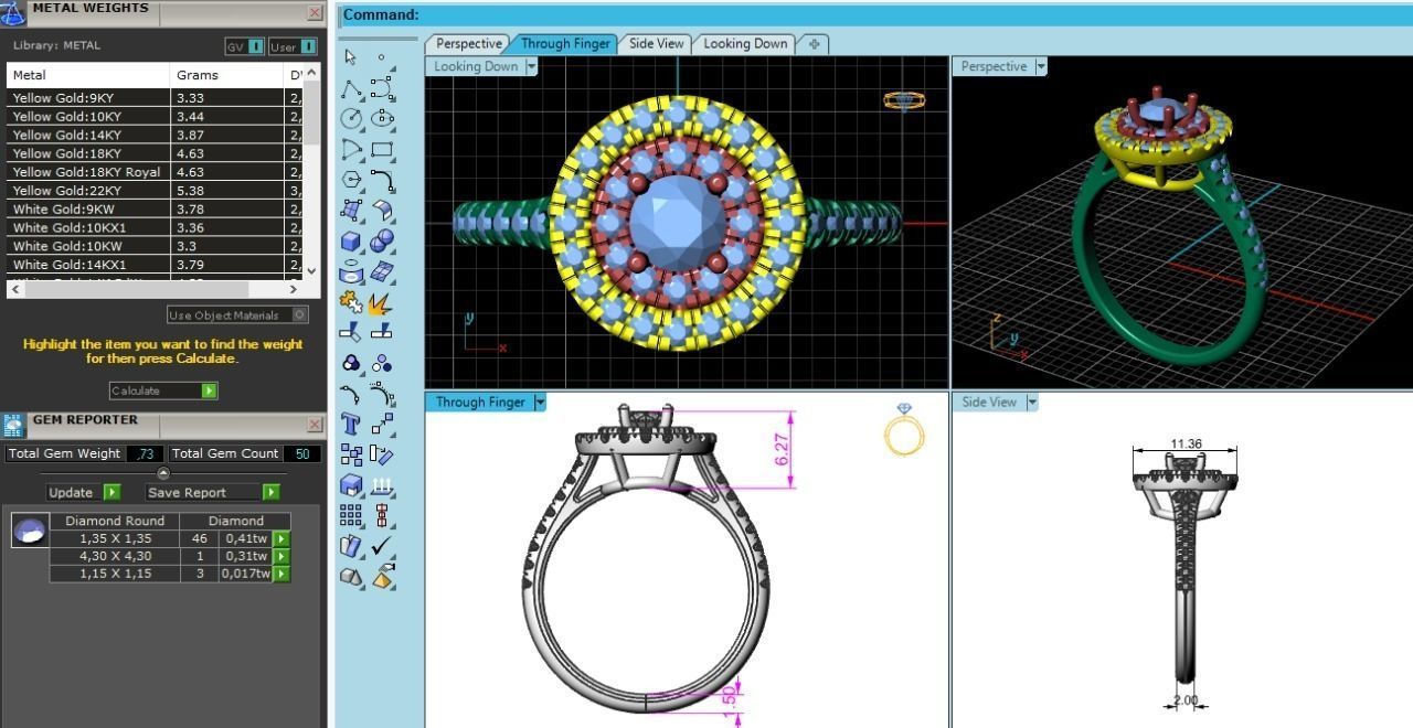 11 ring 3D print model_1