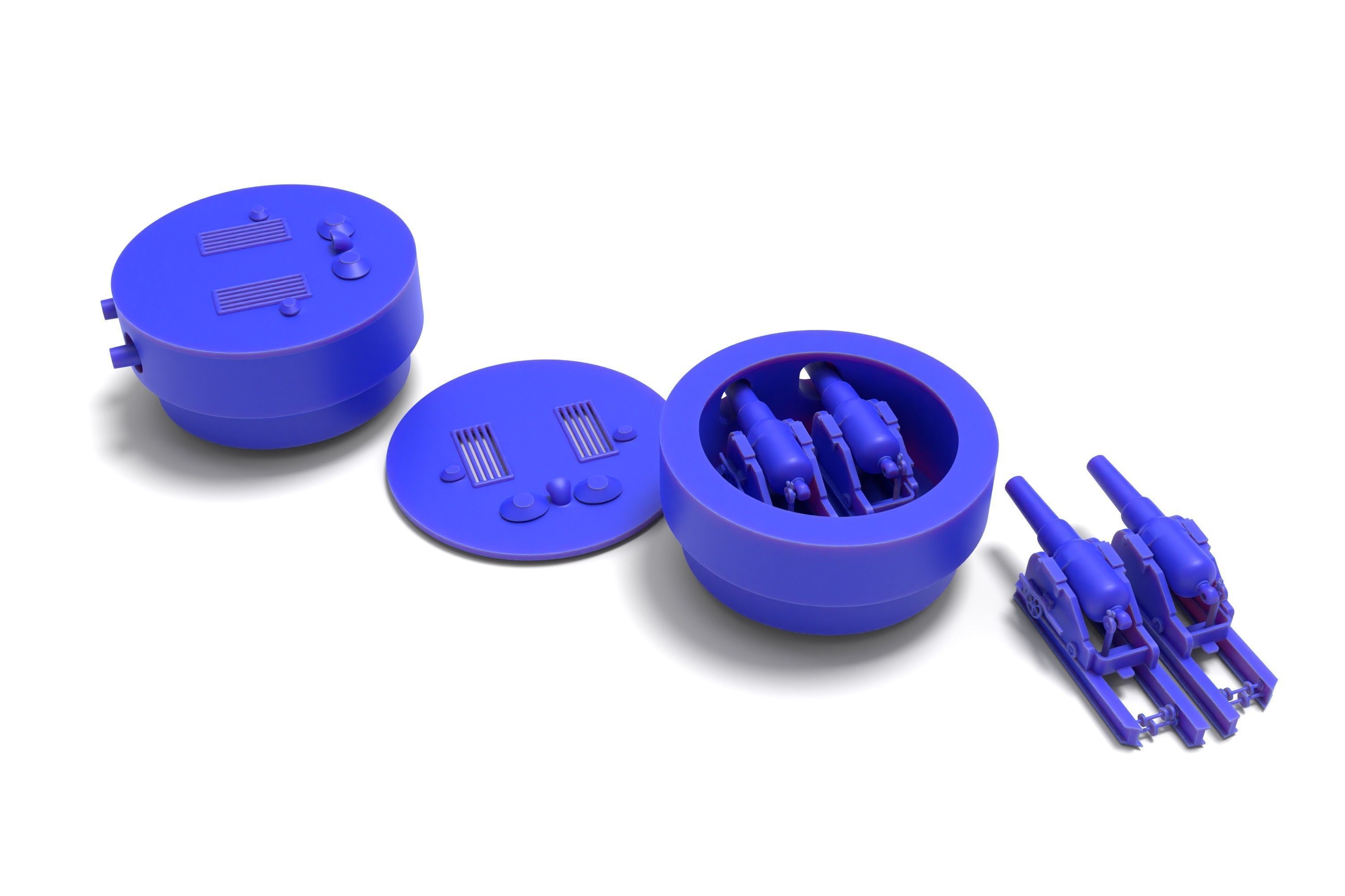 Turret Coles system RML gun 10-inch 18-ton 3D print model_2