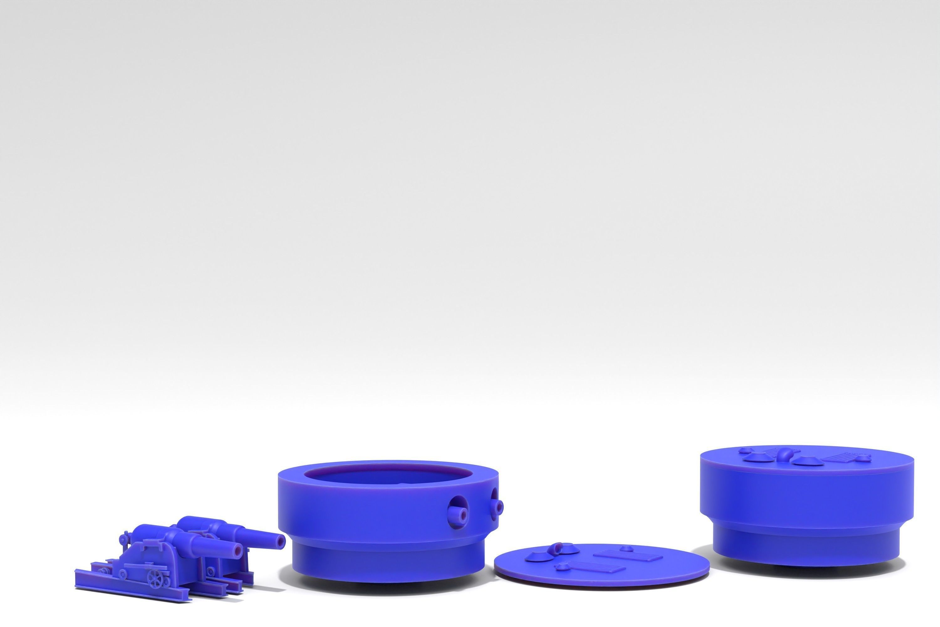 Turret Coles system RML gun 10-inch 18-ton 3D print model_7