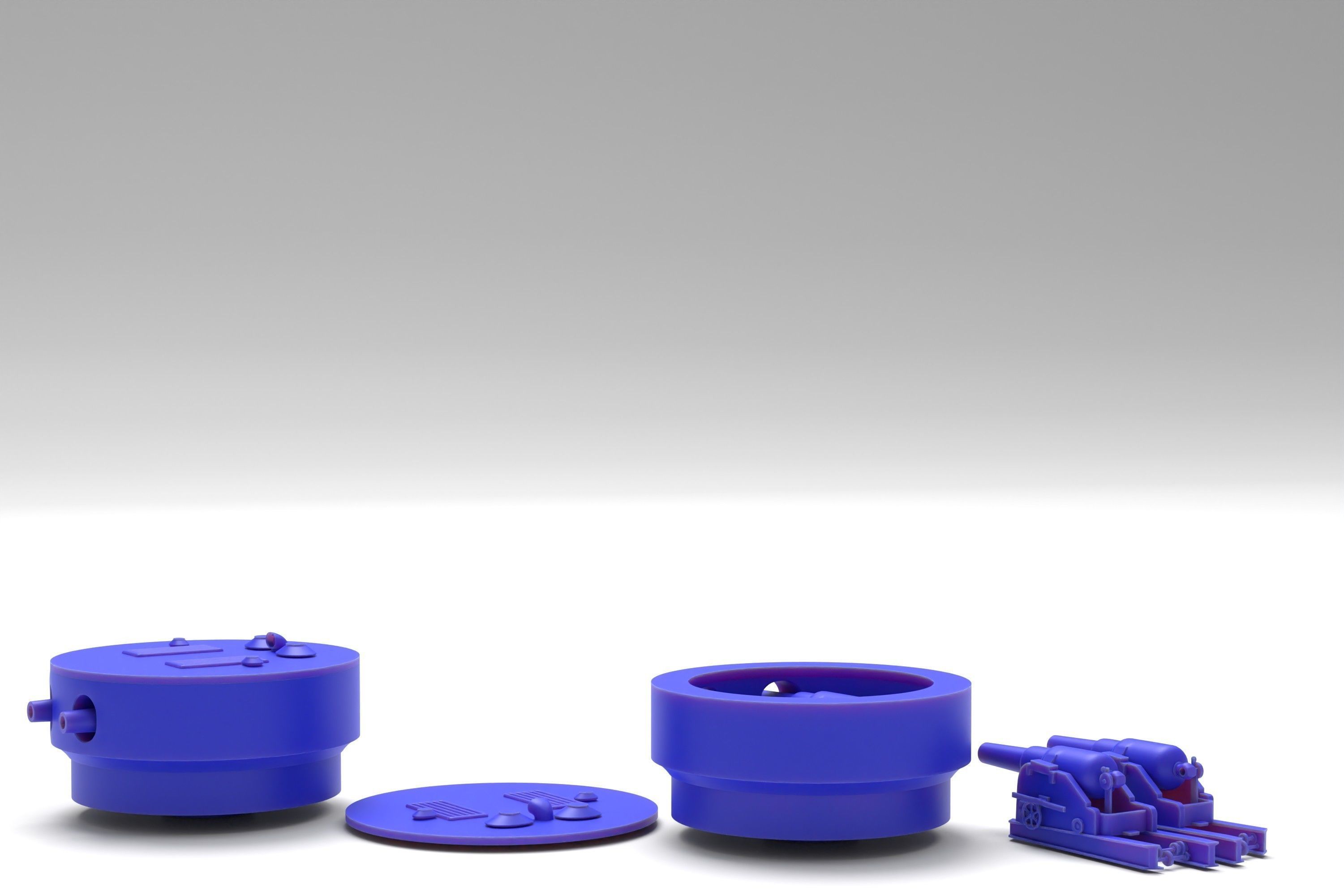 Turret Coles system RML gun 10-inch 18-ton 3D print model_9