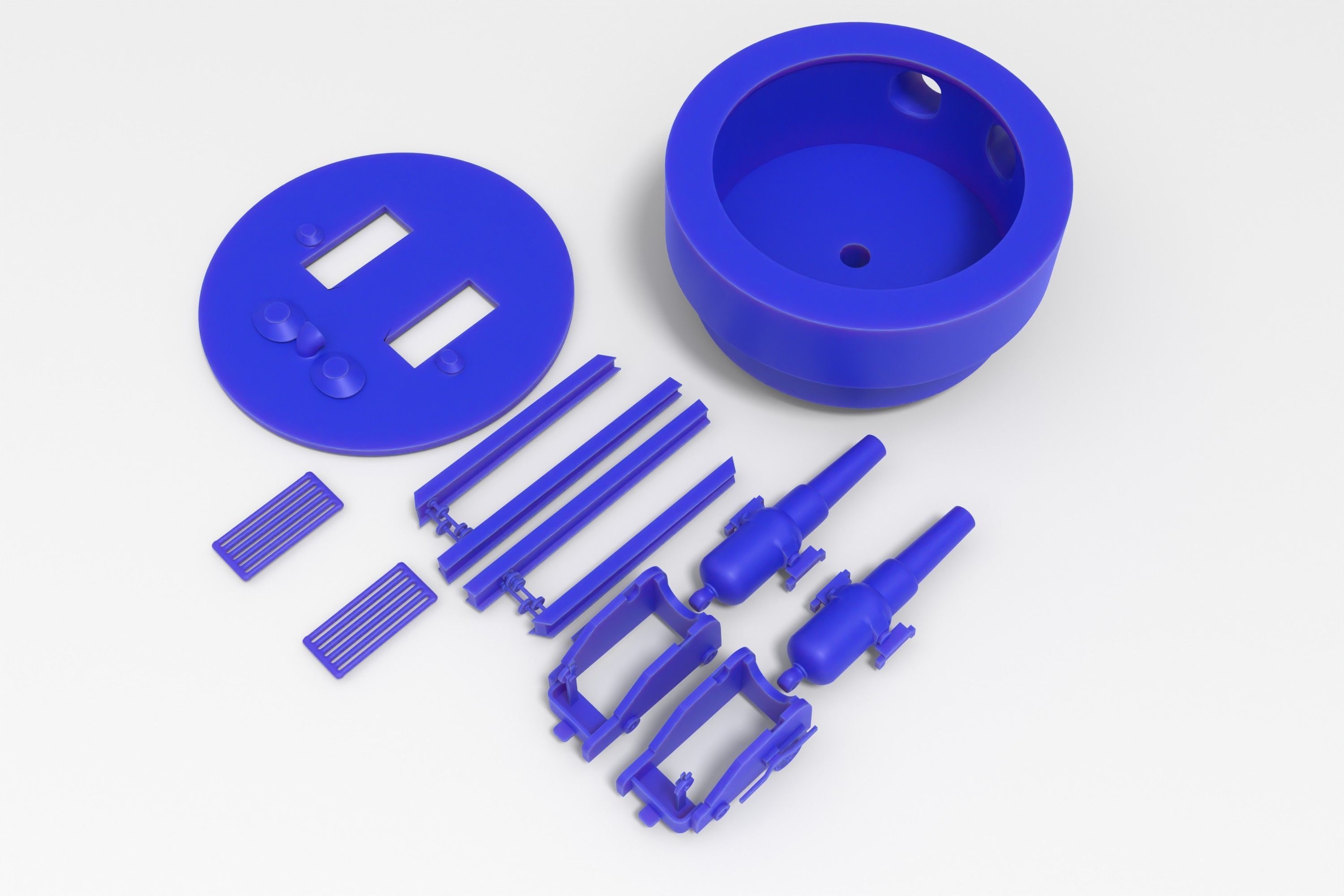 Turret Coles system RML gun 10-inch 18-ton 3D print model_1