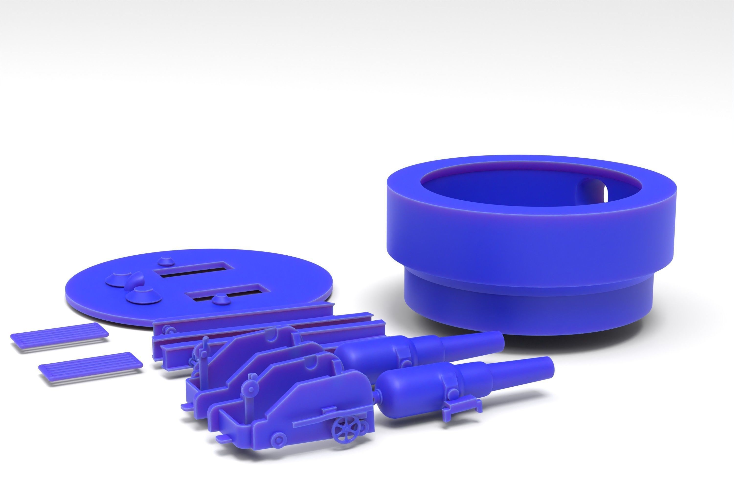 Turret Coles system RML gun 10-inch 18-ton 3D print model_3