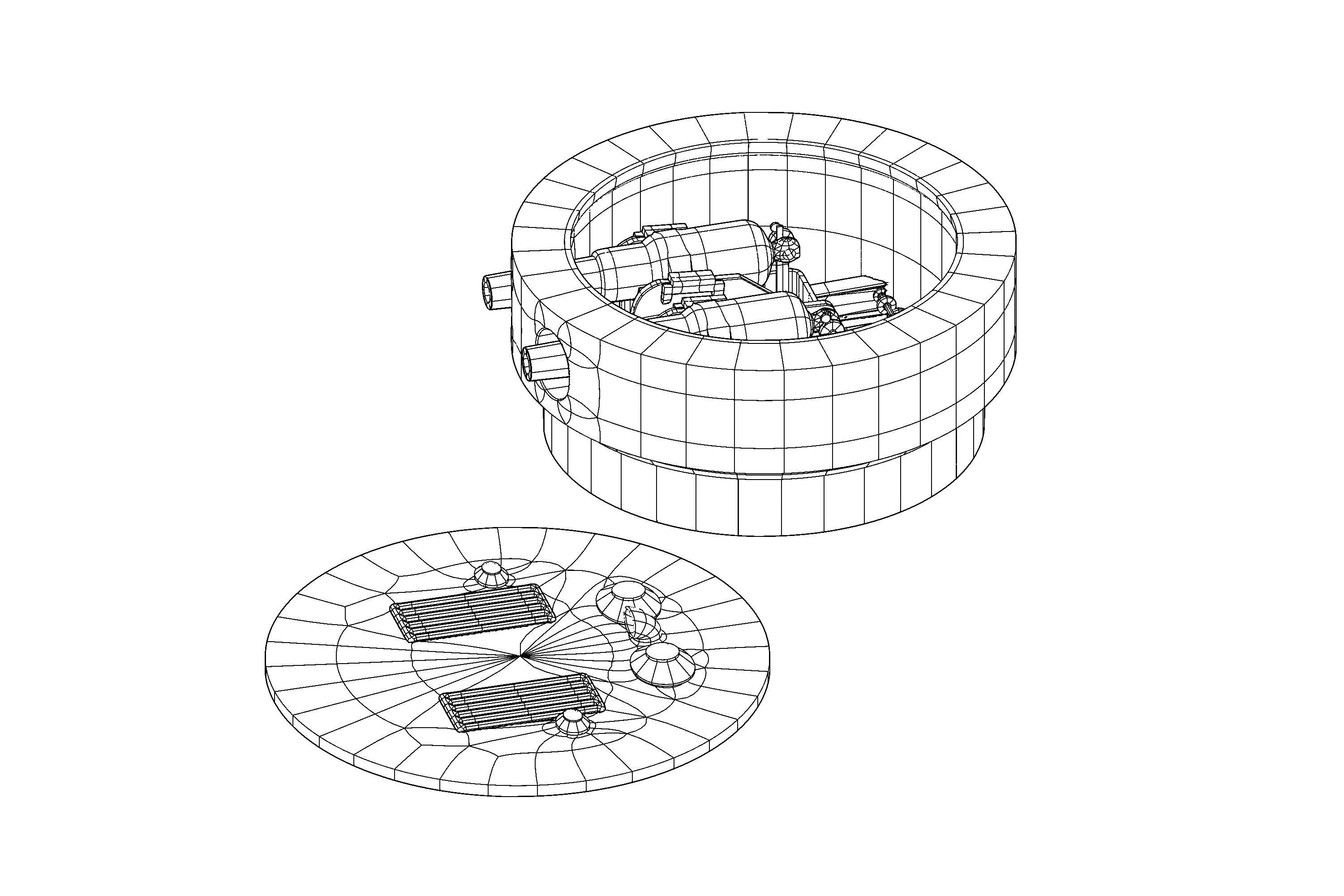 Turret Coles system RML gun 10-inch 18-ton 3D print model_5