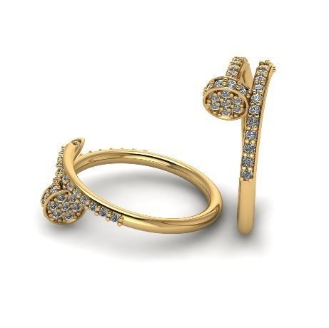 7 cart ring 3D print model_3