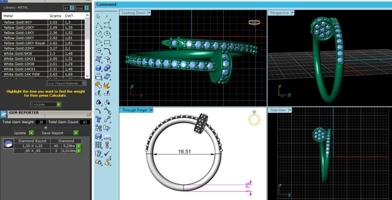 7 cart ring 3D print model_2