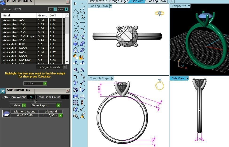 9 ring 3D print model_1