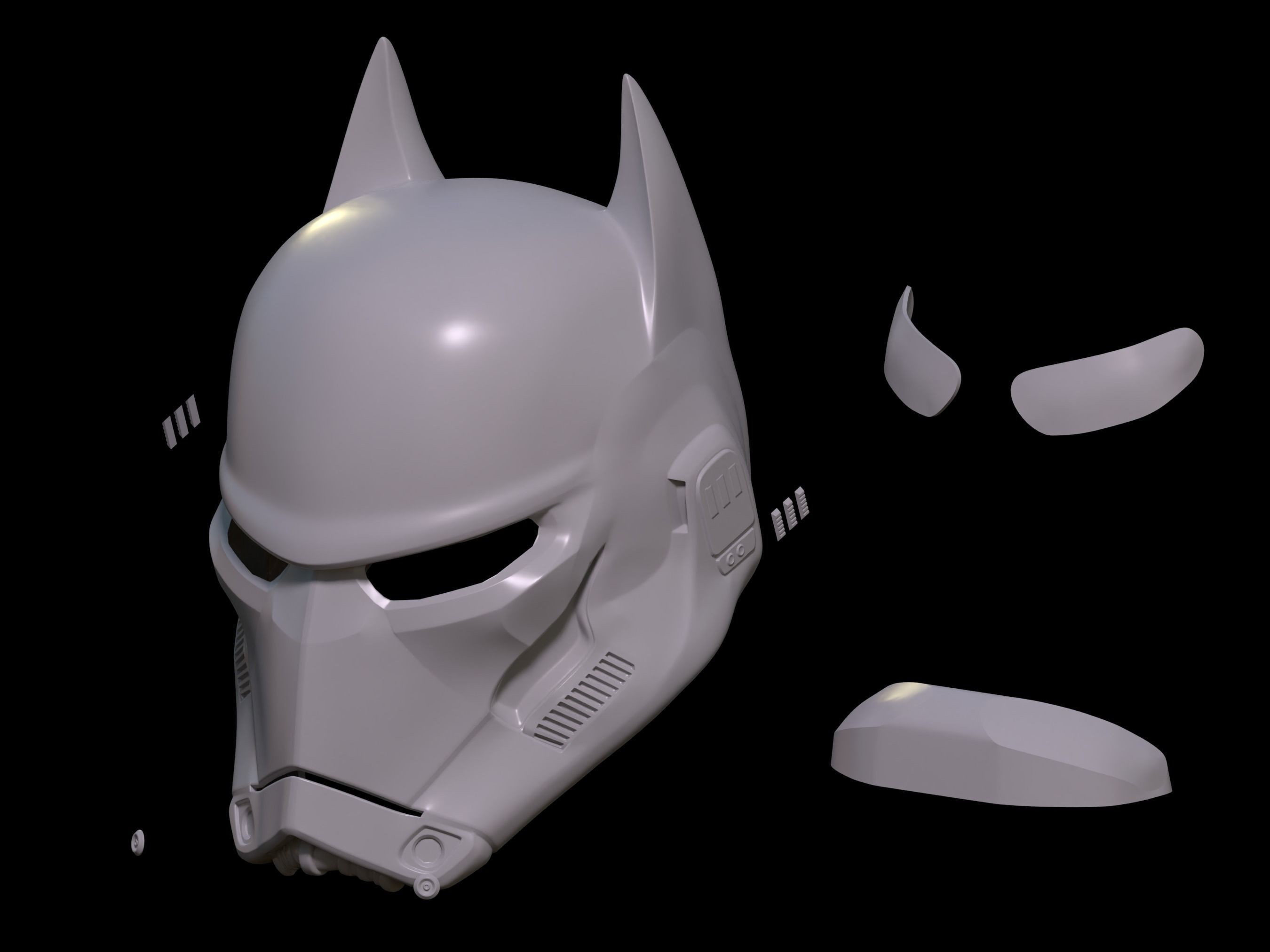 Bat Trooper Helmet 3d print file 3D print model_4