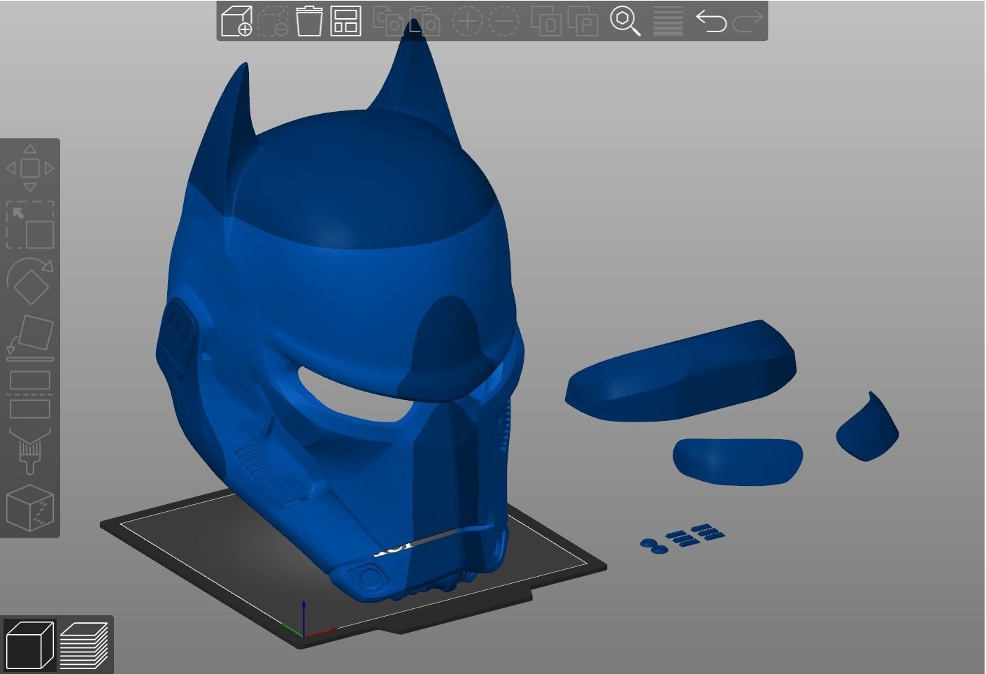 Bat Trooper Helmet 3d print file 3D print model_5
