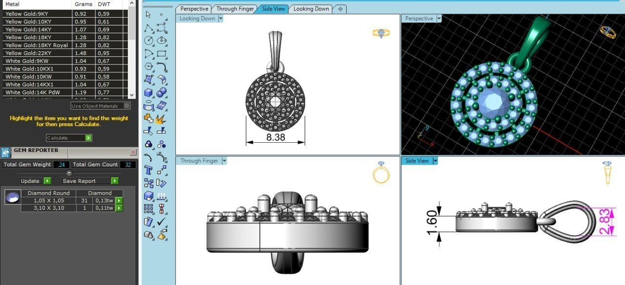 55 pandants 3D print model_1