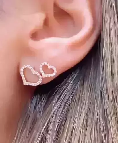 21 heart earrings