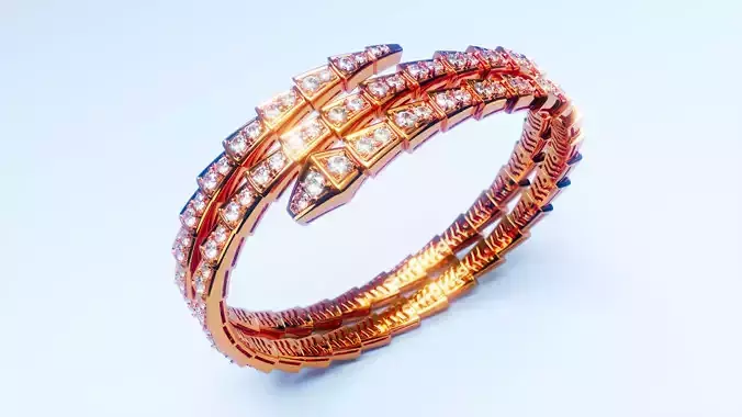 Serpenti Bulgari diamond snake bracelet 3