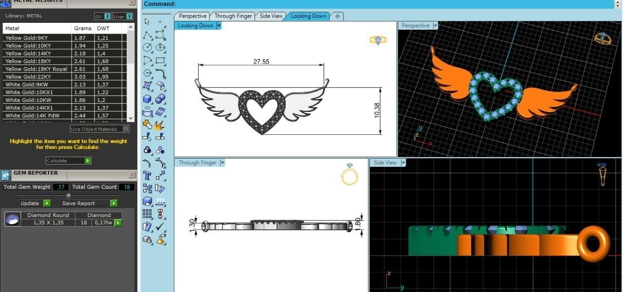5 pandants heart 3D print model_1