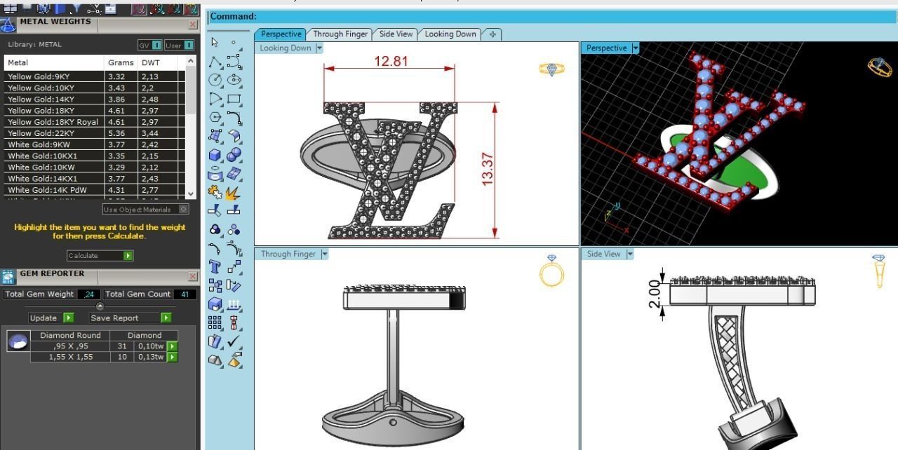 30 Louis Vuitton cufflink 3D print model_1