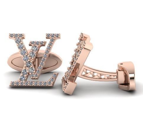 30 Louis Vuitton cufflink 3D print model_4