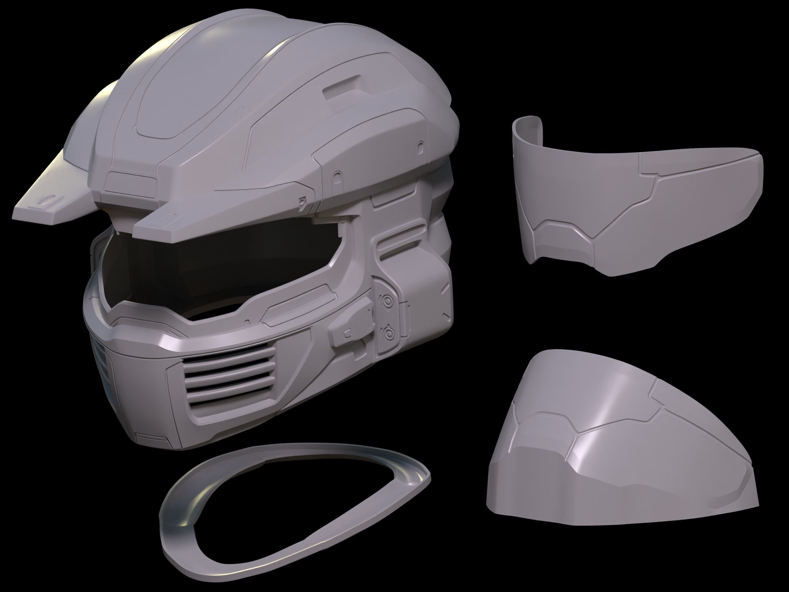 HALO MK V Zeta helmet 3d print file 3D print model_5