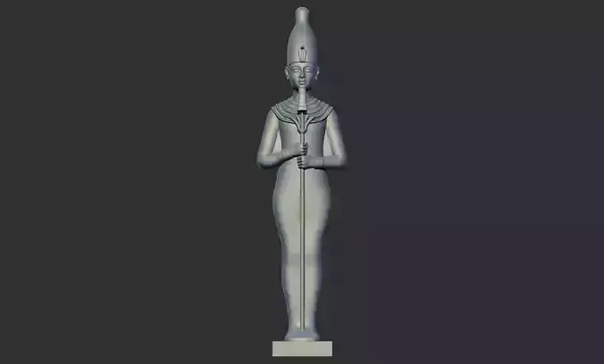 Statue of Egyptian pharaoh 3d printable model 