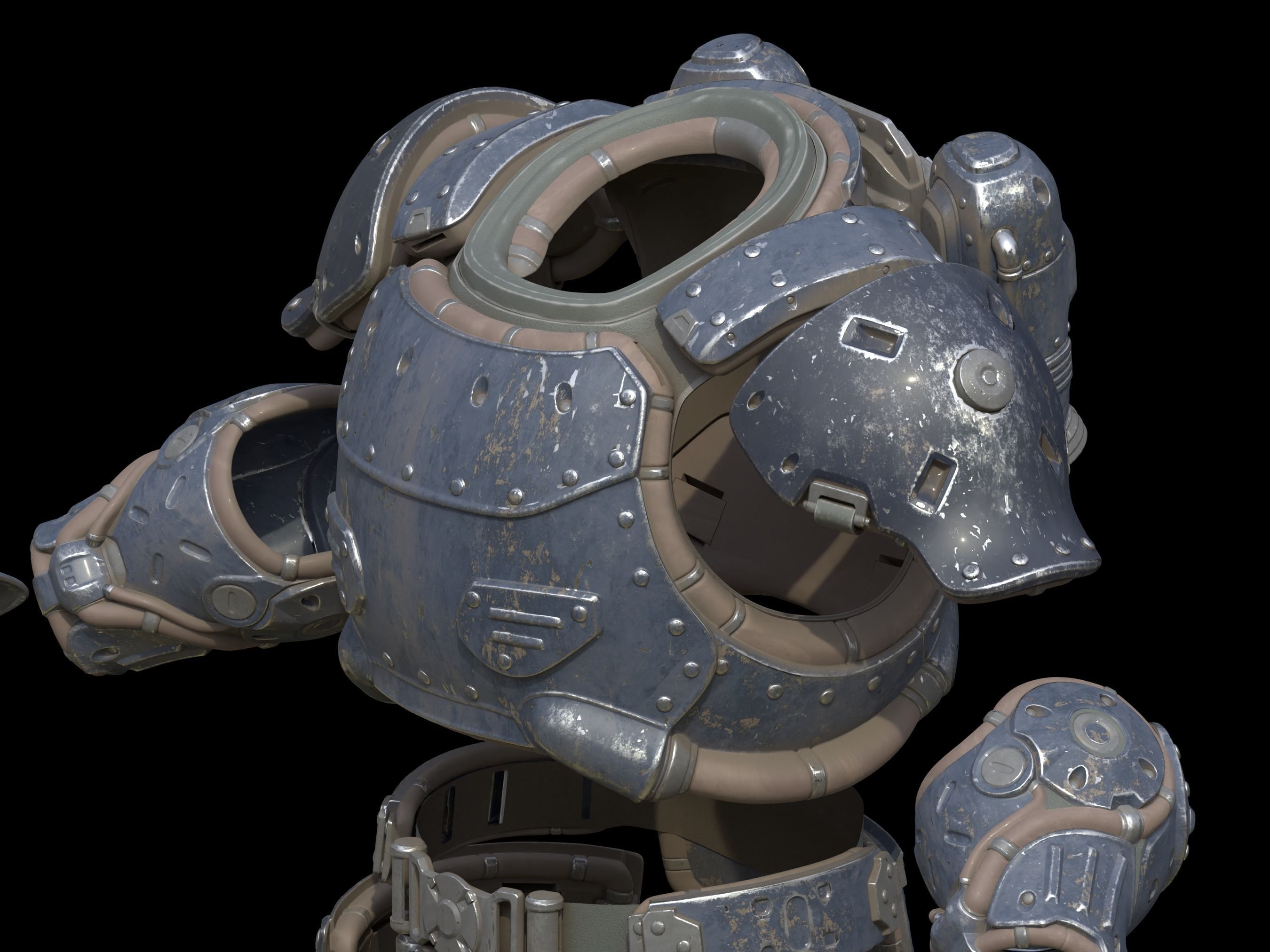 HALO Eaglestrike Crabshell shoulder pad 3d print file 3D print model_3