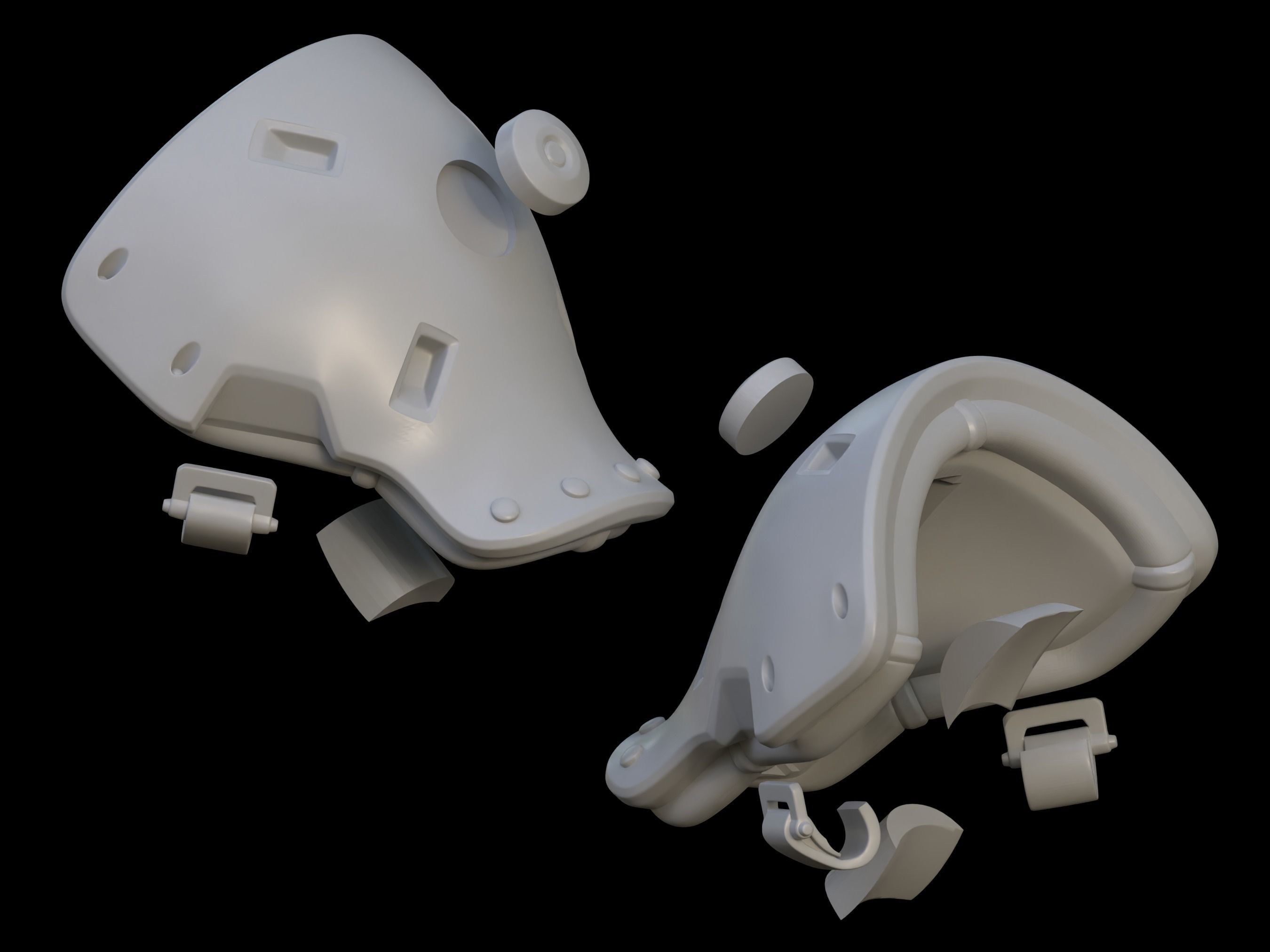 HALO Eaglestrike Crabshell shoulder pad 3d print file 3D print model_2