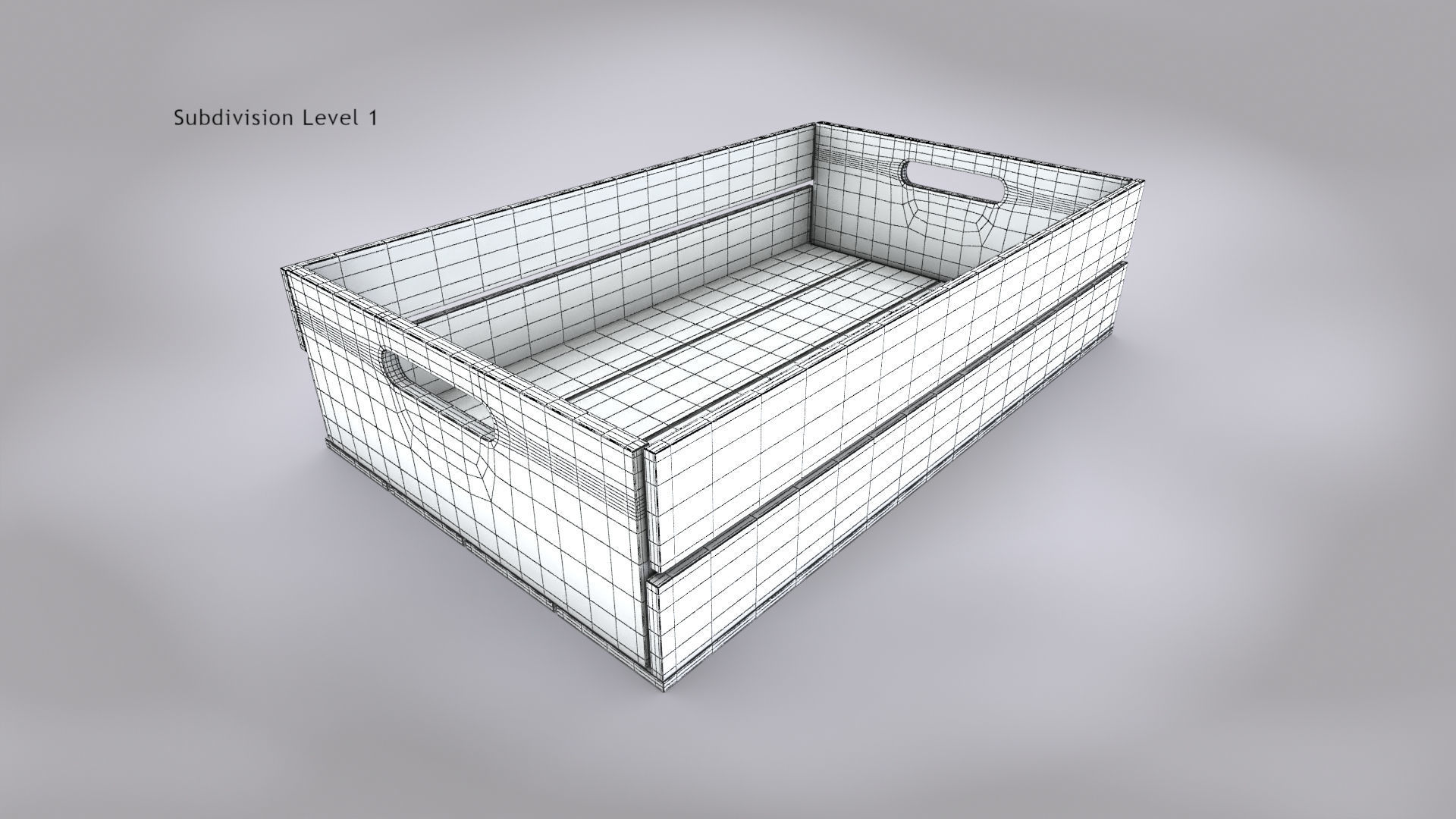 Wooden Crate T3 Low-poly 3D model_18