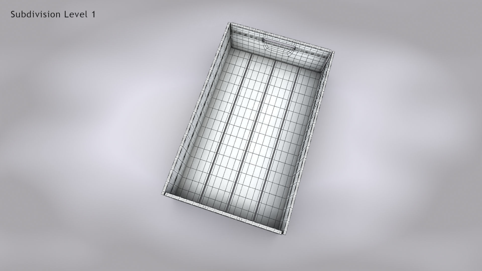 Wooden Crate T3 Low-poly 3D model_17