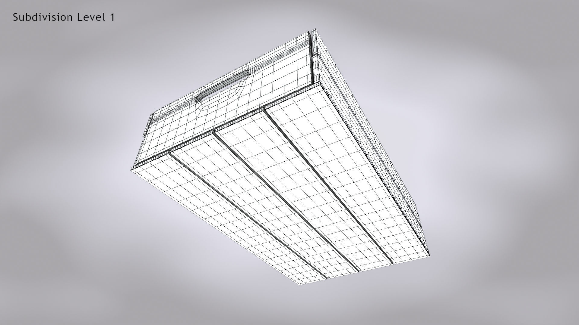 Wooden Crate T3 Low-poly 3D model_9