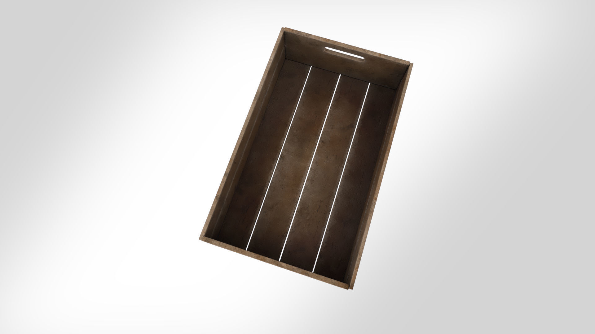 Wooden Crate T3 Low-poly 3D model_6