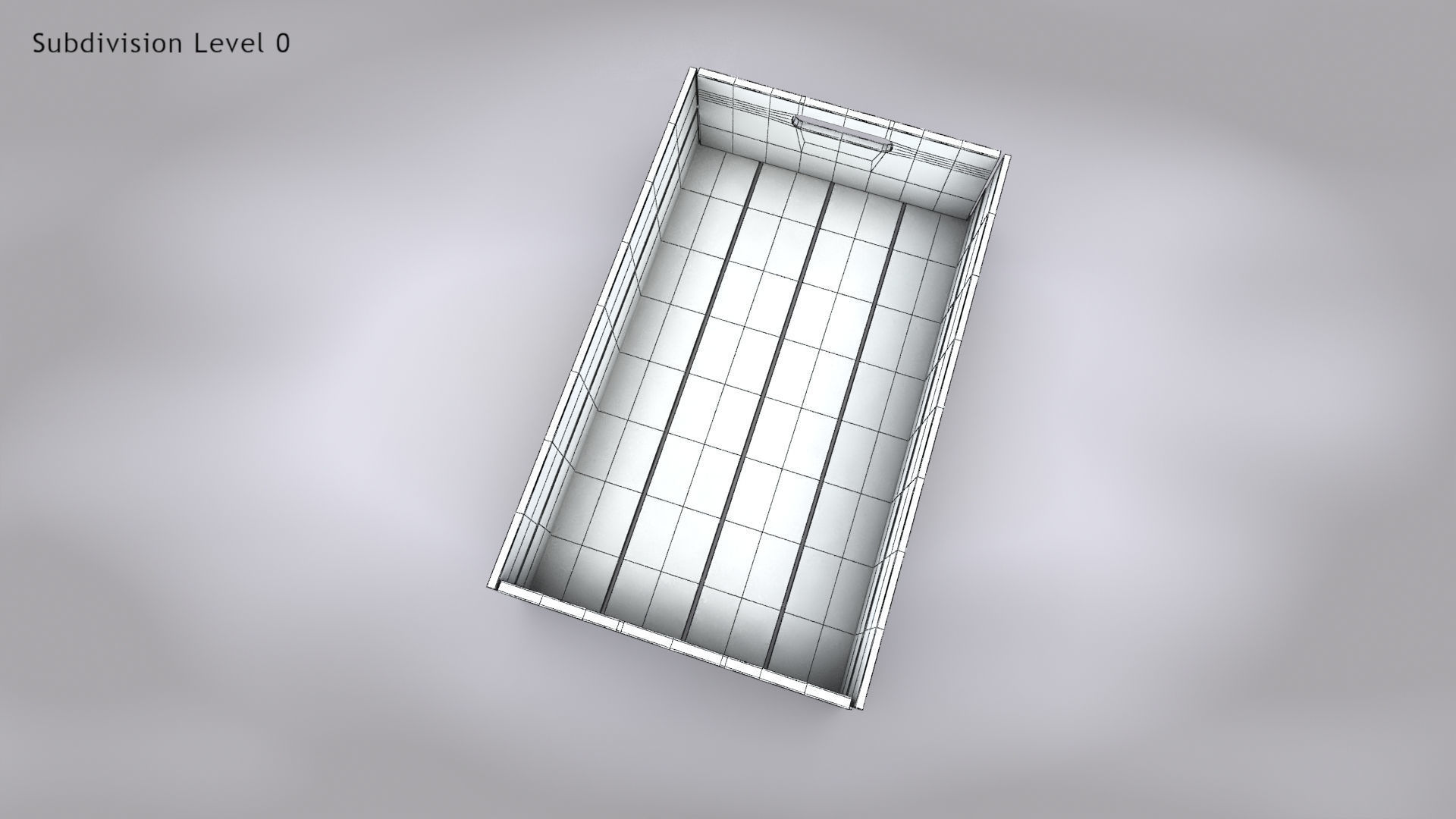 Wooden Crate T3 Low-poly 3D model_16