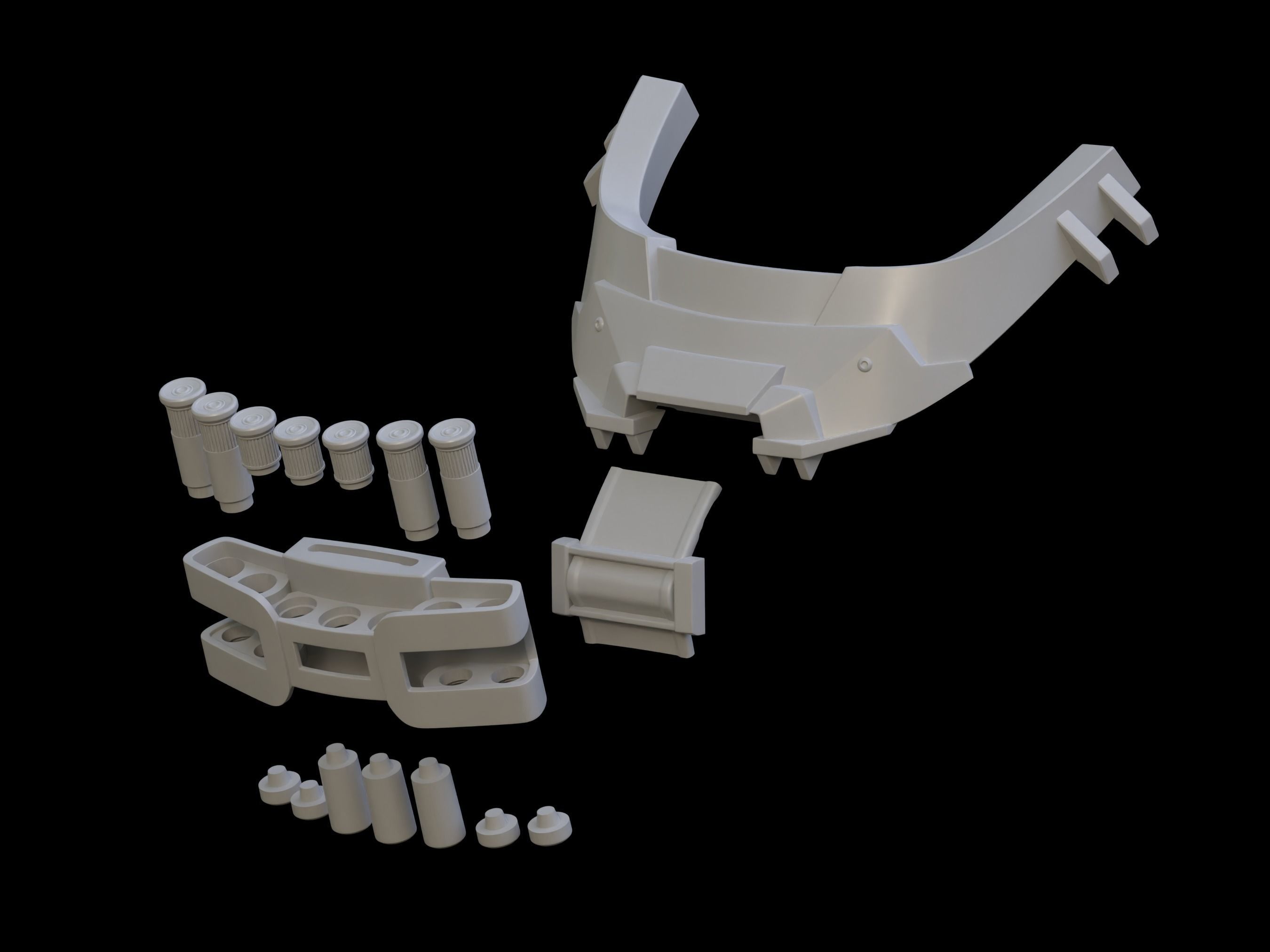 HALO MK V B Breaching Kit chest attachment 3d print file 3D print model_3