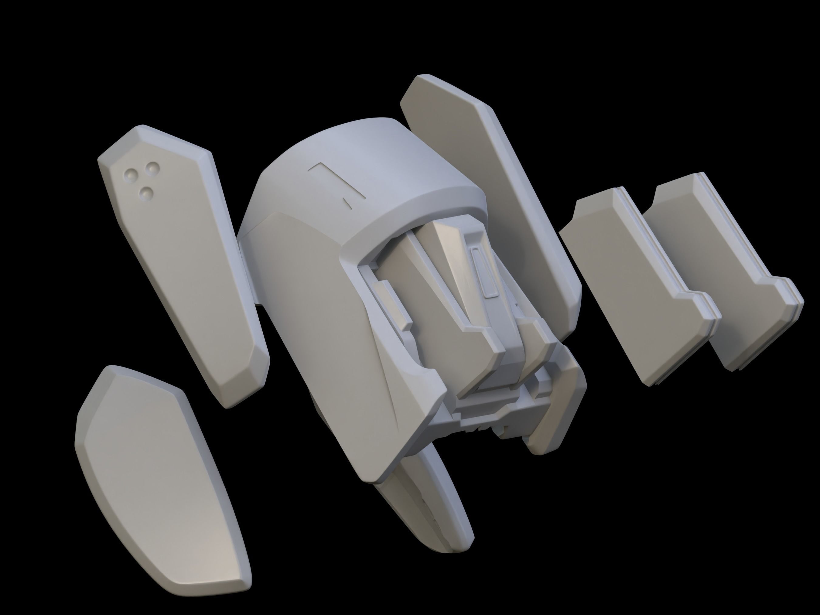 HALO MK V B EVA shoulder pad 3d print file 3D print model_1